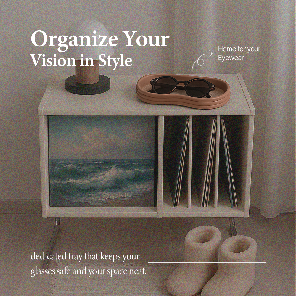 Modern Copper Glasses Tray – Eco Friendly PLA Organizer for Sunglasses Jewelry & Small Essentials Furniture