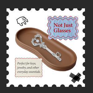 Modern Copper Glasses Tray – Eco Friendly PLA Organizer for Sunglasses Jewelry & Small Essentials Furniture