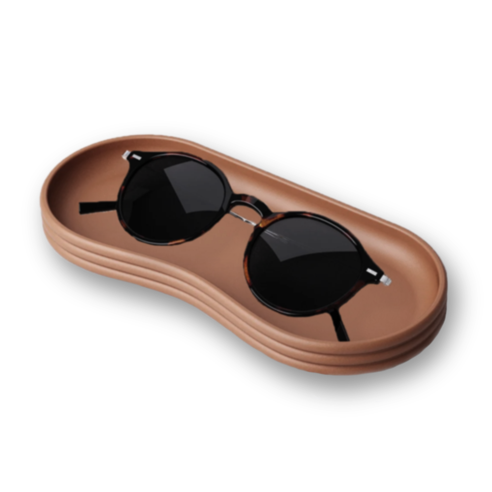 Modern Copper Glasses Tray – Eco Friendly PLA Organizer for Sunglasses Jewelry & Small Essentials Furniture