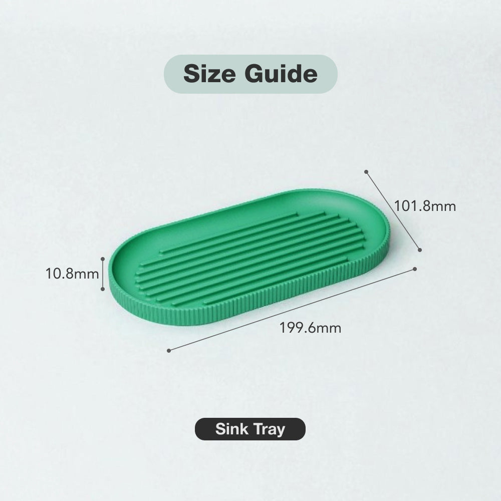 Multipurpose Sink & Bathroom Tray – Bluish Green Eco Friendly PLA Organizer for Kitchen & Bathroom Furniture