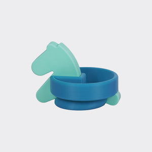 Reptile Seesaw Shelter + Horse-shaped Reptile Bowl - Horse-shaped Reptile Bowl-Bluish Green