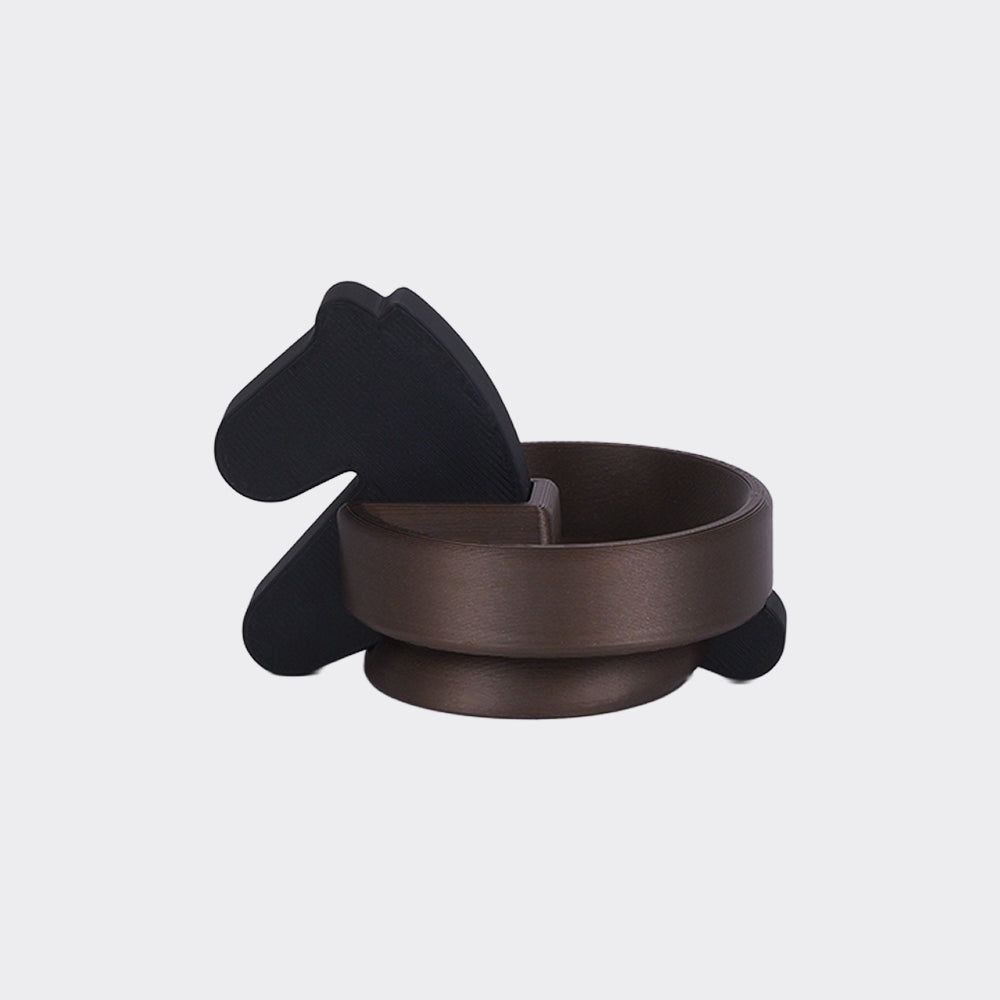 Reptile Seesaw Shelter + Horse-shaped Reptile Bowl - Horse-shaped Reptile Bowl-Brown
