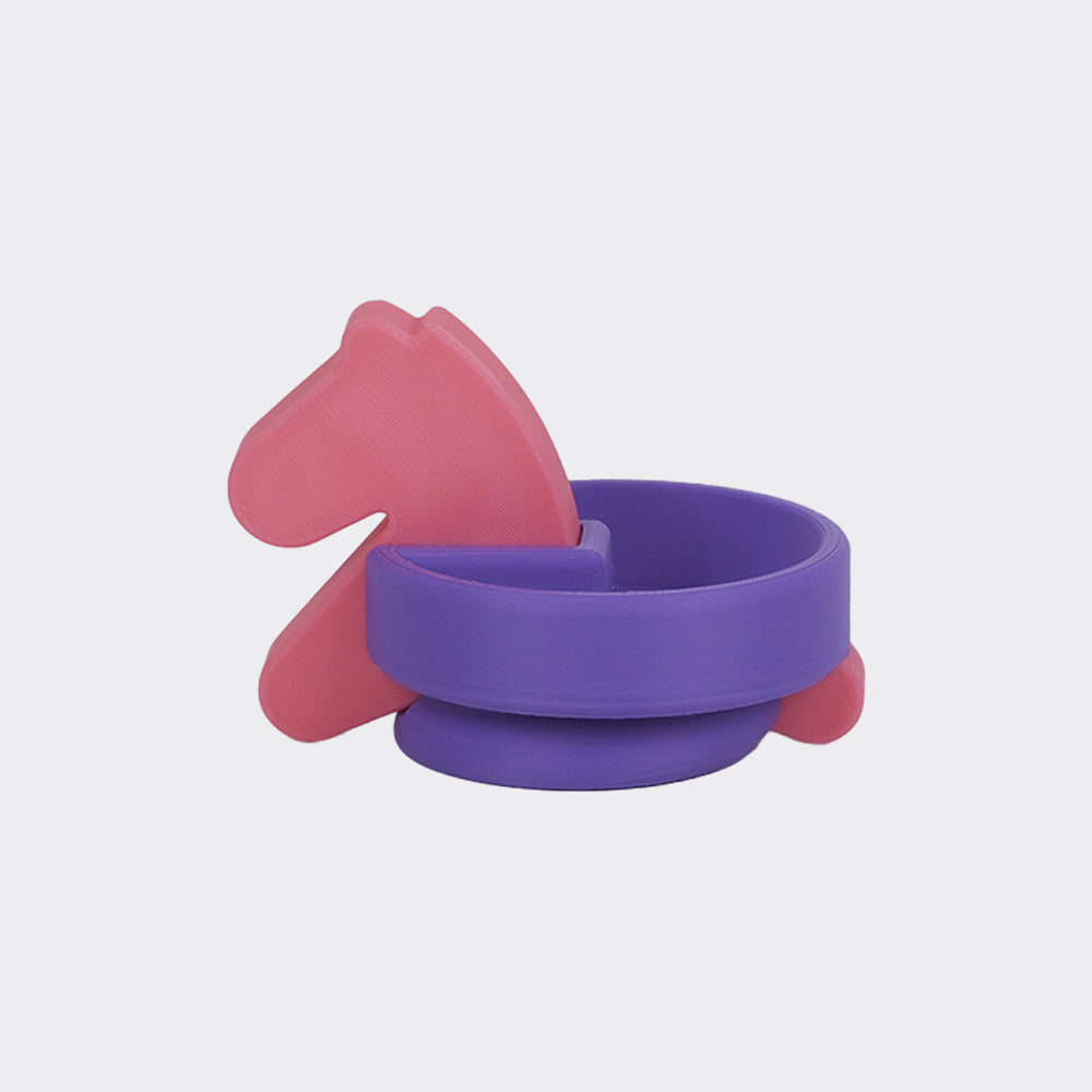 Reptile Seesaw Shelter + Horse-shaped Reptile Bowl - Horse-shaped Reptile Bowl-Purple