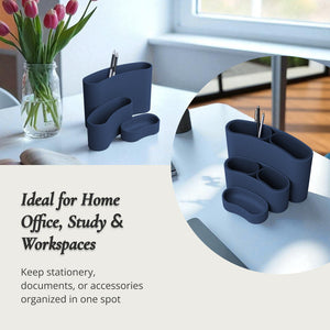 Revolve Desk Organizer – Modular Desktop Storage with 3 Components & 2 Removable Inserts Space-Saving Pen Holder &