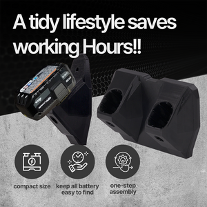 Ryobi Battery Holder - Wall Mount Battery Holder for Ryobi 18V Storage Rack for Batteries – Secure Clip-In Organizer