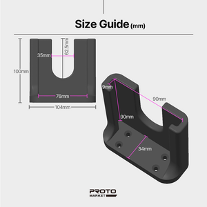 Ryobi Router Mount – Wall or Under-Shelf Holder – Secure Fit – PETG Durable – Easy Install - Power Tool Accessories