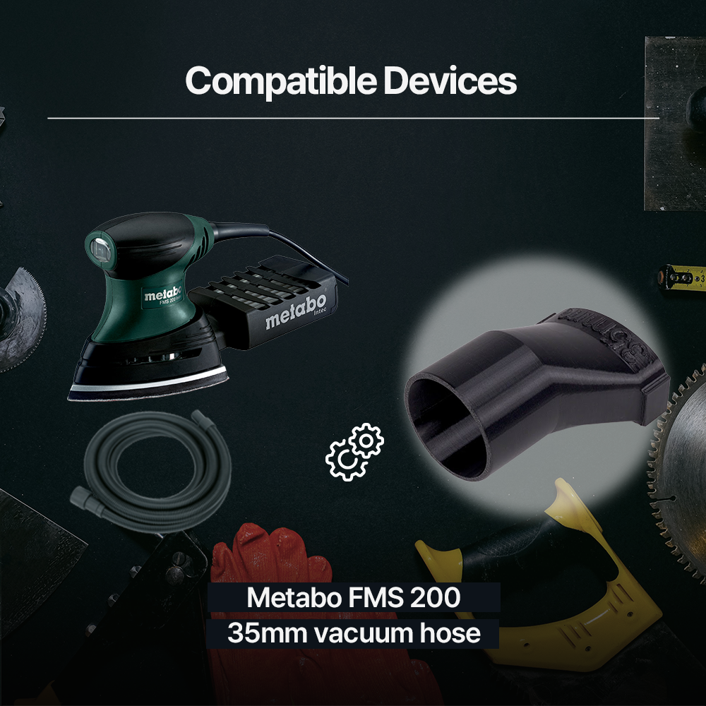Vacuum Adapter 35mm for Metabo FMS 200 Intec – Dust Extraction Connector – Durable Fit – Easy Installation - Power Tool