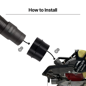 Vacuum Hose Adapter for Hitachi C10FCE Miter Saw – Dust Collection Fitting – 2-1/2’’ to 1-1/4’’ Step Design - Power