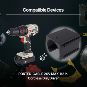 Wall Mount Holder Compatible with Porter Cable 20V Cordless Drill – Compact Tool Organizer – PETG Construction – Easy