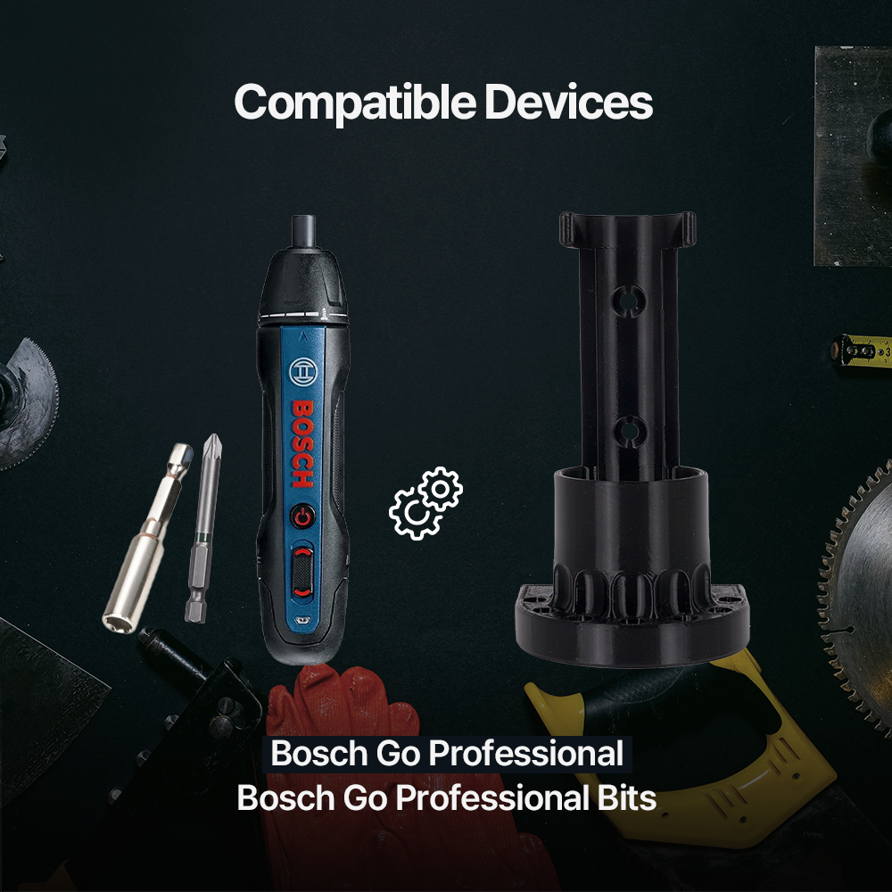 Wall Mount Holder for Bosch Go & Push Drive – Compact Organizer – Durable PETG – Easy Installation - Power Tool