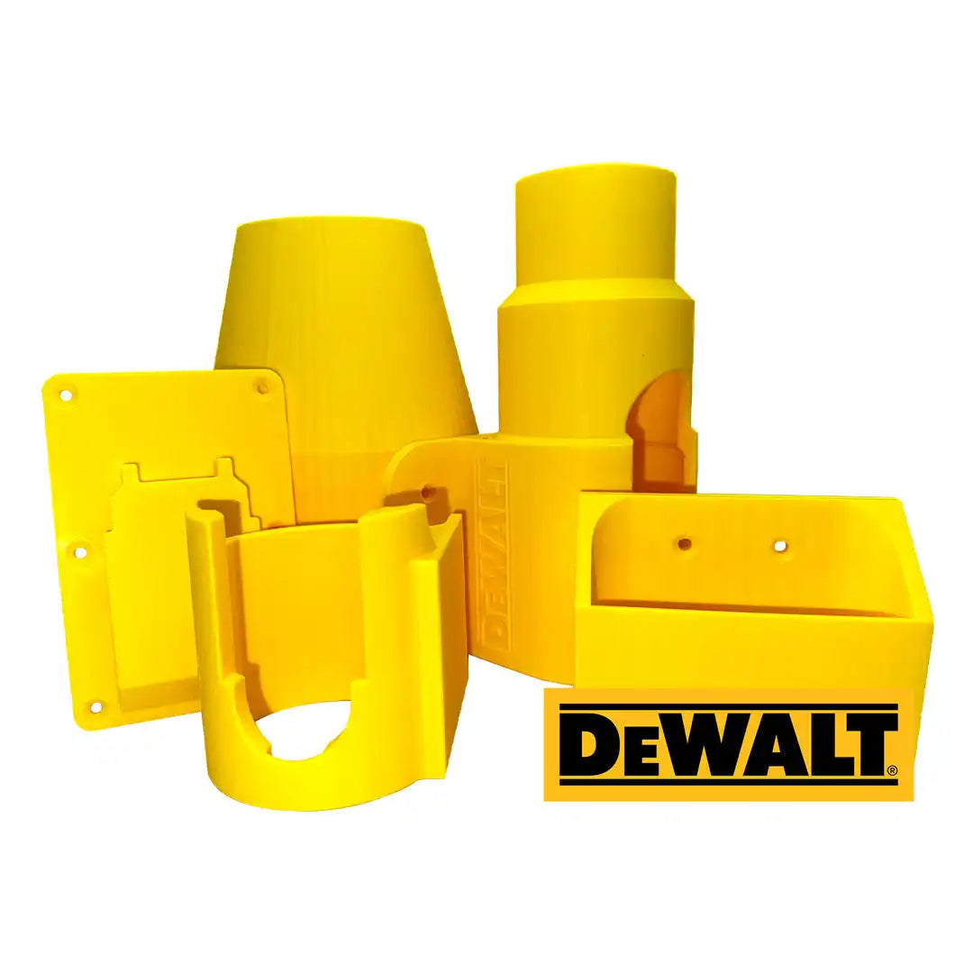 Yellow plastic tool accessories.